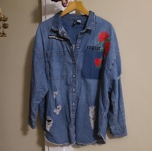 H&M Long Sleeve Denim Button Down